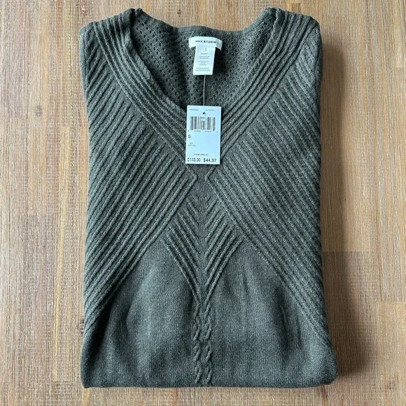 Max Studio Stitched Sweater Dress, NWT - Picture 7 of 10